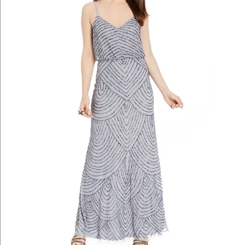 Adrianna Papell Gray Dress